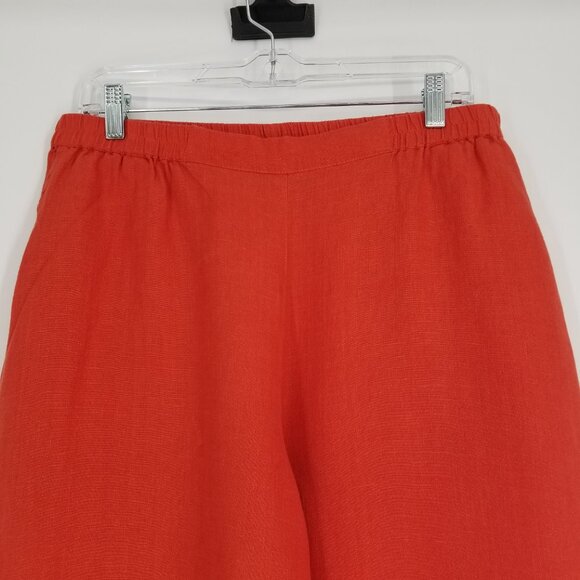 Gudrun Sjoden Med. Weight Linen Pants - Copper - Lagenlook, Scandi, Comfy, Fall - Picture 2 of 7